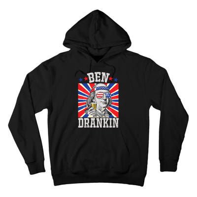 Ben Drankin 4th Of July Patriotic America Tall Hoodie