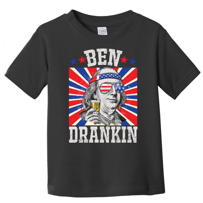 Ben Drankin 4th Of July Patriotic America Toddler T-Shirt