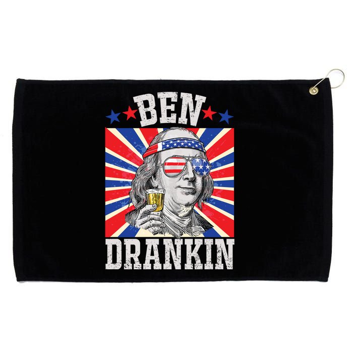 Ben Drankin 4th Of July Patriotic America Grommeted Golf Towel