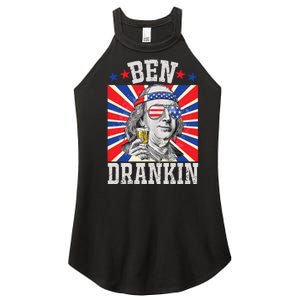 Ben Drankin 4th Of July Patriotic America Women's Perfect Tri Rocker Tank