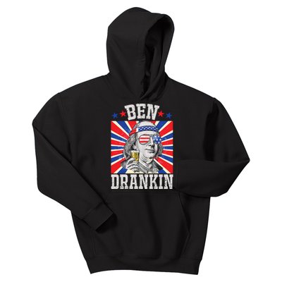 Ben Drankin 4th Of July Patriotic America Kids Hoodie