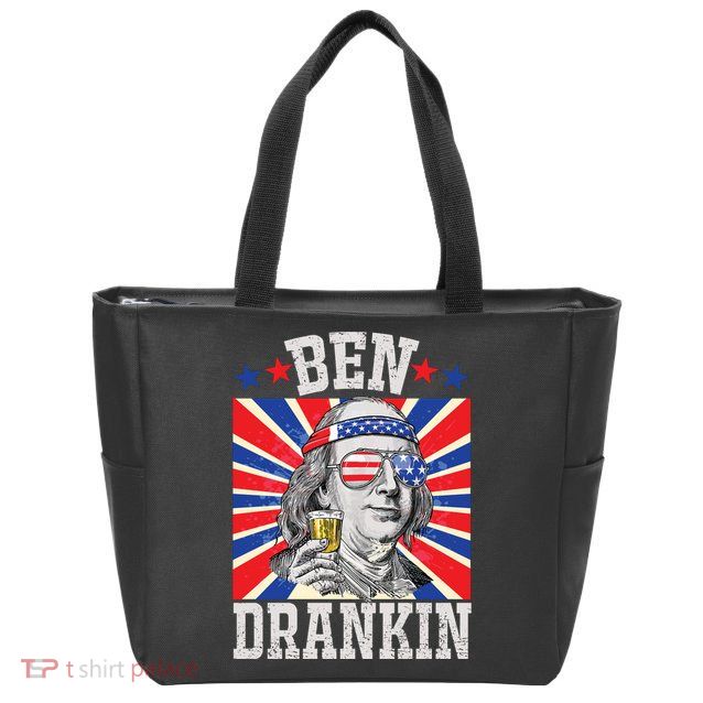 Ben Drankin 4th Of July Patriotic America Zip Tote Bag