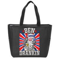 Ben Drankin 4th Of July Patriotic America Zip Tote Bag