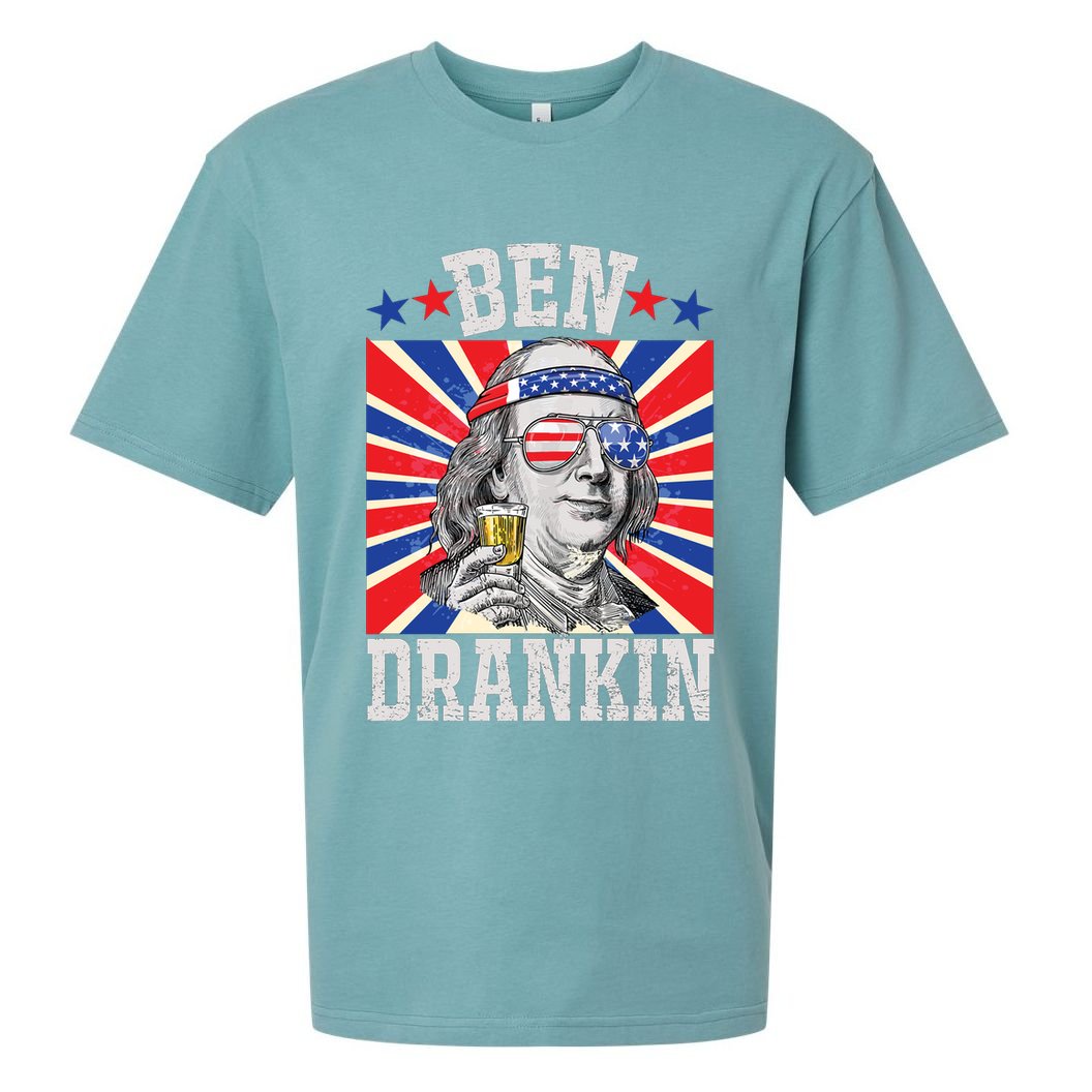 Ben Drankin 4th Of July Patriotic America Sueded Cloud Jersey T-Shirt