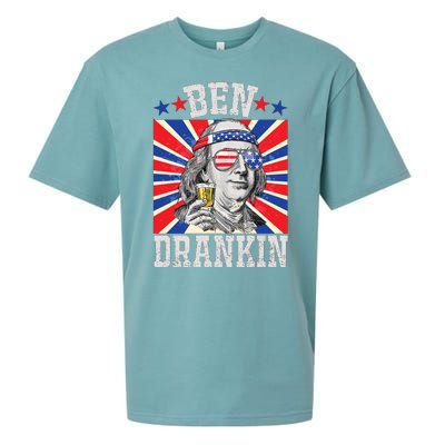 Ben Drankin 4th Of July Patriotic America Sueded Cloud Jersey T-Shirt