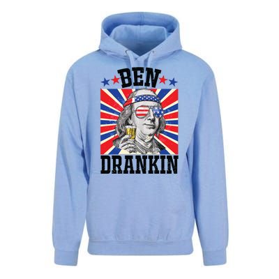 Ben Drankin 4th Of July Patriotic America Unisex Surf Hoodie