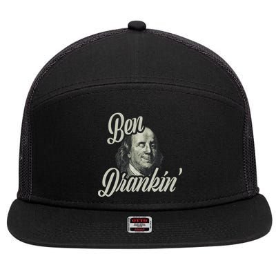 Ben Drankin Benjamin Franklin 7 Panel Mesh Trucker Snapback Hat