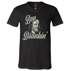 Ben Drankin Benjamin Franklin V-Neck T-Shirt