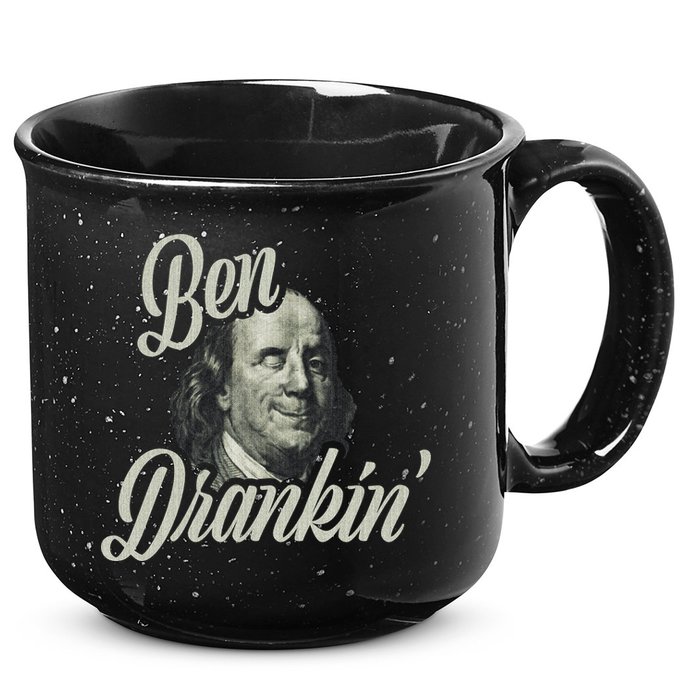 Ben Drankin Benjamin Franklin 15oz Campfire Ceramic Mug