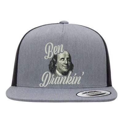 Ben Drankin Benjamin Franklin Flat Bill Trucker Hat