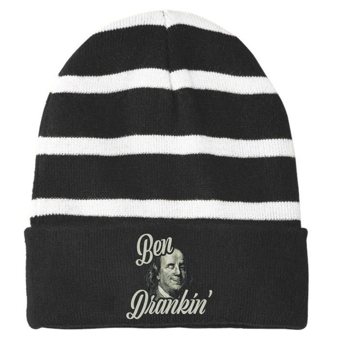 Ben Drankin Benjamin Franklin Striped Beanie with Solid Band