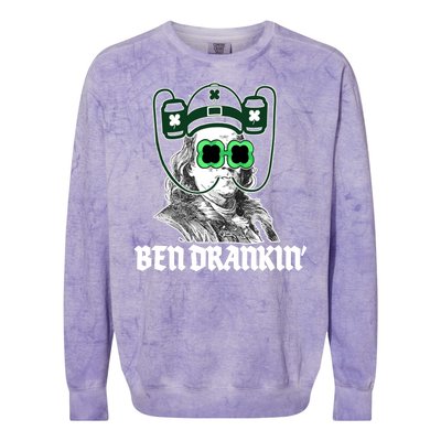 Ben Drankin Benjamin Franklin St Patricks Day Colorblast Crewneck Sweatshirt