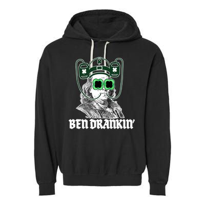 Ben Drankin Benjamin Franklin St Patricks Day Garment-Dyed Fleece Hoodie