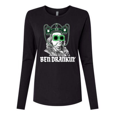 Ben Drankin Benjamin Franklin St Patricks Day Womens Cotton Relaxed Long Sleeve T-Shirt