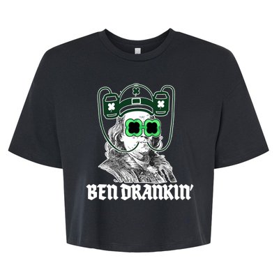 Ben Drankin Benjamin Franklin St Patricks Day Bella+Canvas Jersey Crop Tee