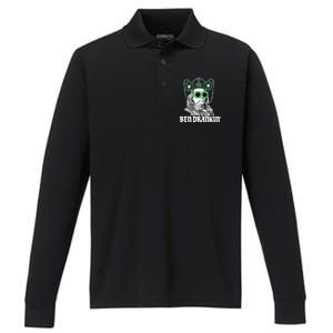 Ben Drankin Benjamin Franklin St Patricks Day Performance Long Sleeve Polo