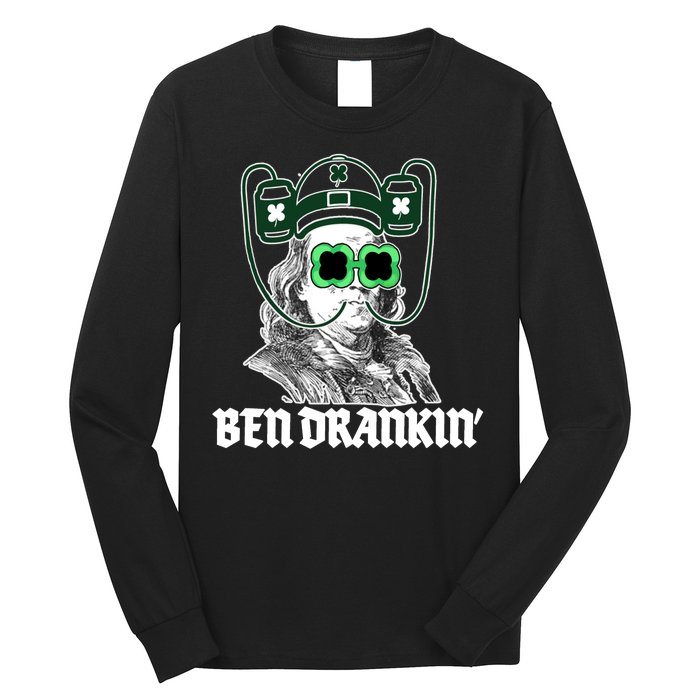 Ben Drankin Benjamin Franklin St Patricks Day Long Sleeve Shirt