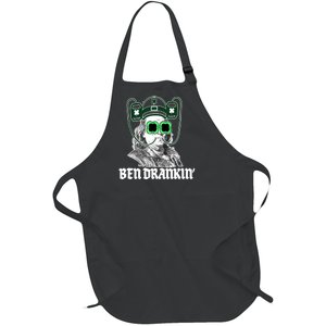 Ben Drankin Benjamin Franklin St Patricks Day Full-Length Apron With Pockets