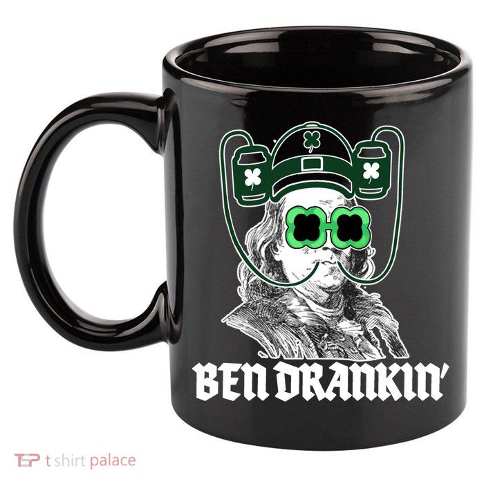 Ben Drankin Benjamin Franklin St Patricks Day 11oz C Handle Ceramic Mug