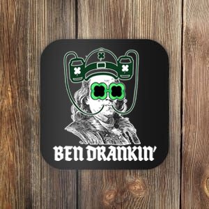 Ben Drankin Benjamin Franklin St Patricks Day Coaster