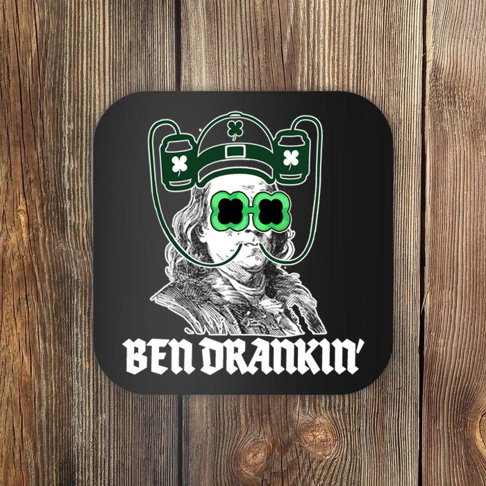 Ben Drankin Benjamin Franklin St Patricks Day Coaster