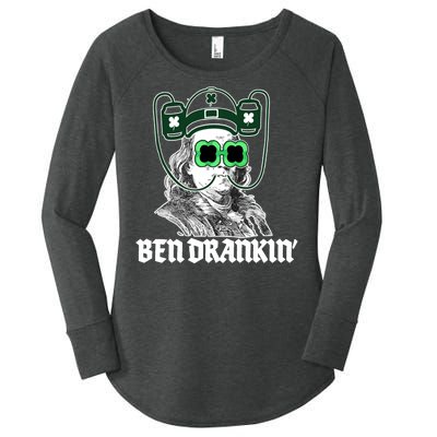 Ben Drankin Benjamin Franklin St Patricks Day Women's Perfect Tri Tunic Long Sleeve Shirt