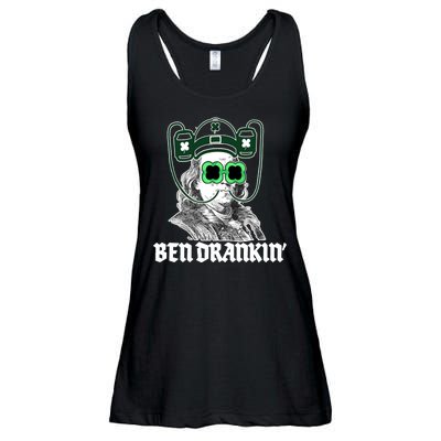 Ben Drankin Benjamin Franklin St Patricks Day Ladies Essential Flowy Tank