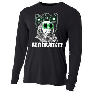 Ben Drankin Benjamin Franklin St Patricks Day Cooling Performance Long Sleeve Crew