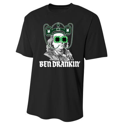 Ben Drankin Benjamin Franklin St Patricks Day Performance Sprint T-Shirt