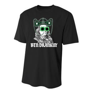 Ben Drankin Benjamin Franklin St Patricks Day Youth Performance Sprint T-Shirt