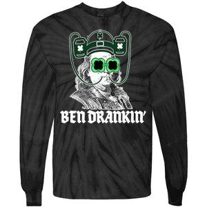 Ben Drankin Benjamin Franklin St Patricks Day Tie-Dye Long Sleeve Shirt