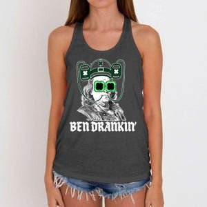 Ben Drankin Benjamin Franklin St Patricks Day Women's Knotted Racerback Tank