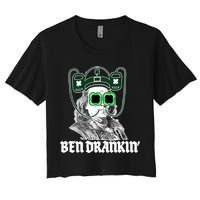 Ben Drankin Benjamin Franklin St Patricks Day Women's Crop Top Tee