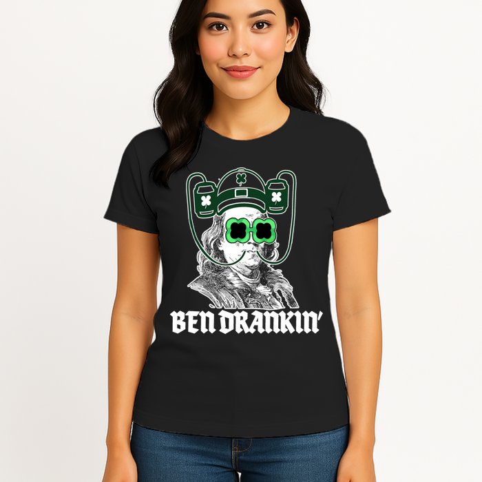 Ben Drankin Benjamin Franklin St Patricks Day Womens T-Shirt