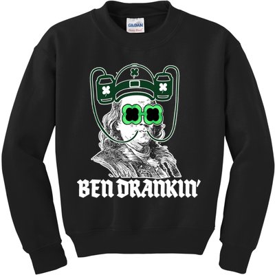Ben Drankin Benjamin Franklin St Patricks Day Kids Sweatshirt