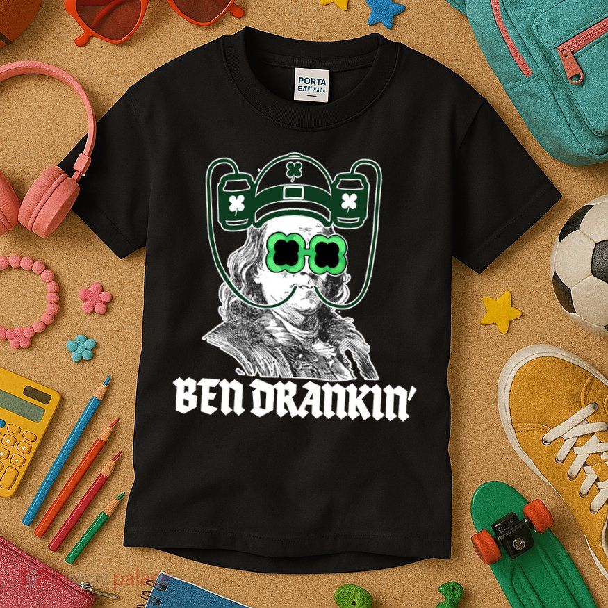 Ben Drankin Benjamin Franklin St Patricks Day Kids T-Shirt