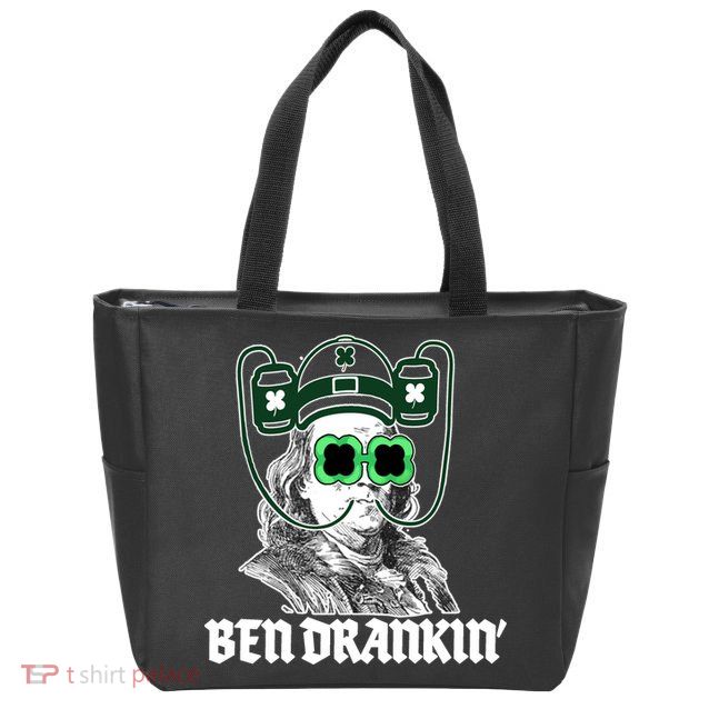 Ben Drankin Benjamin Franklin St Patricks Day Zip Tote Bag