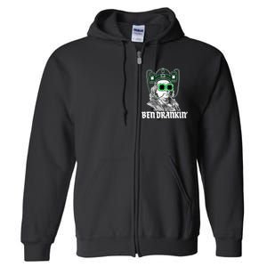 Ben Drankin Benjamin Franklin St Patricks Day Full Zip Hoodie