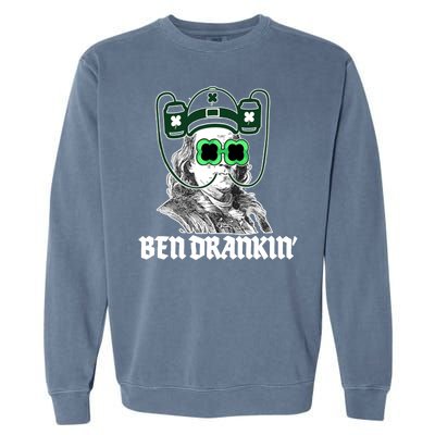 Ben Drankin Benjamin Franklin St Patricks Day Garment-Dyed Sweatshirt