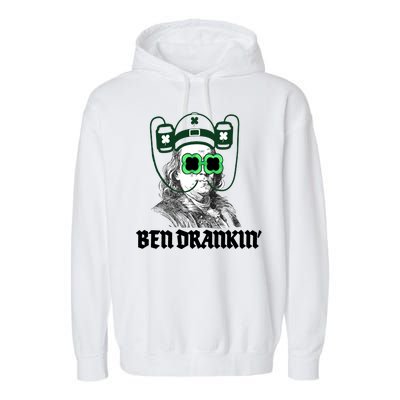 Ben Drankin Benjamin Franklin St Patricks Day Garment-Dyed Fleece Hoodie