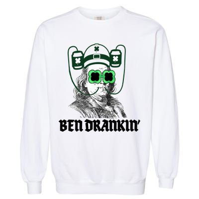 Ben Drankin Benjamin Franklin St Patricks Day Garment-Dyed Sweatshirt