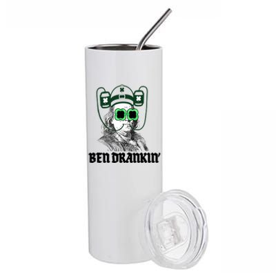 Ben Drankin Benjamin Franklin St Patricks Day Stainless Steel Tumbler