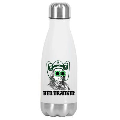 Ben Drankin Benjamin Franklin St Patricks Day Stainless Steel Insulated Water Bottle