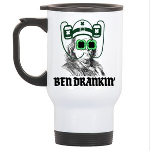 Ben Drankin Benjamin Franklin St Patricks Day Stainless Steel Travel Mug