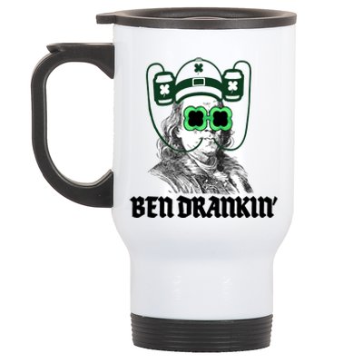 Ben Drankin Benjamin Franklin St Patricks Day Stainless Steel Travel Mug