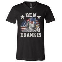 Ben Drankin Party Vintage USA V-Neck T-Shirt