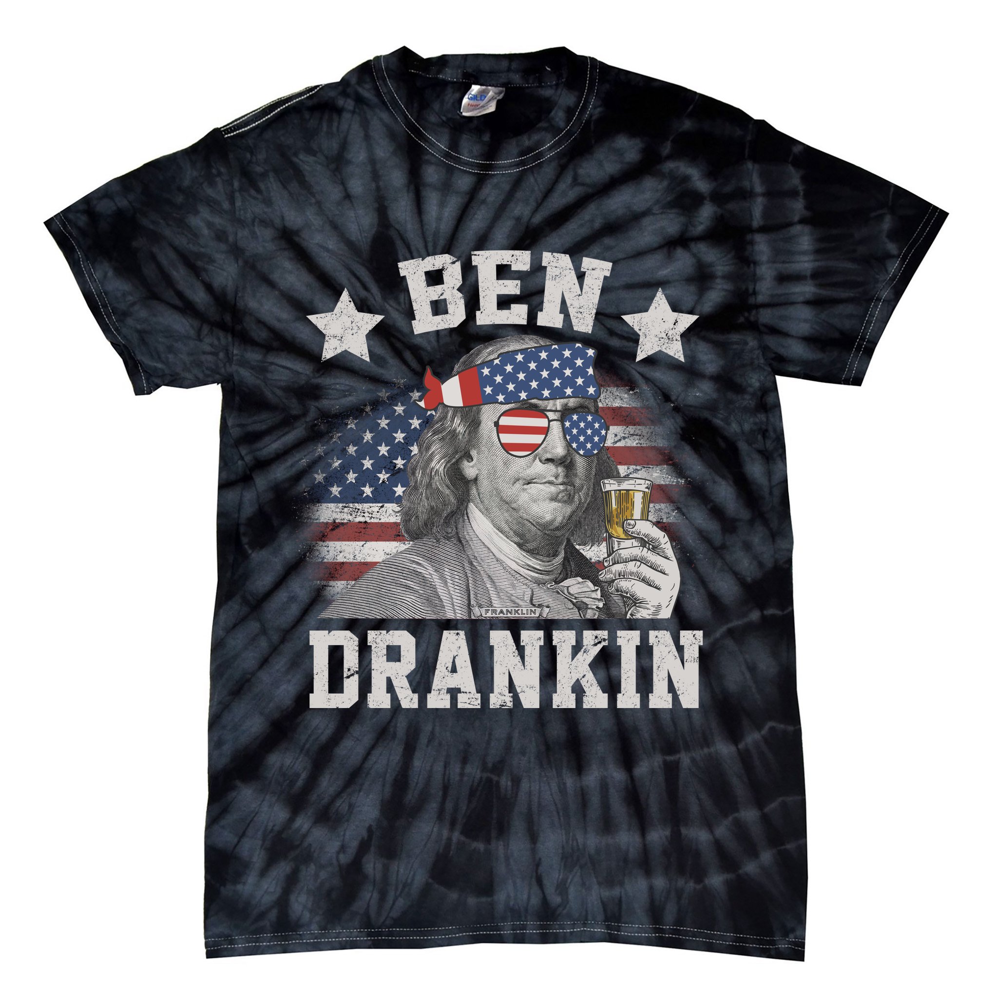 Ben Drankin Party Vintage USA Tie-Dye T-Shirt
