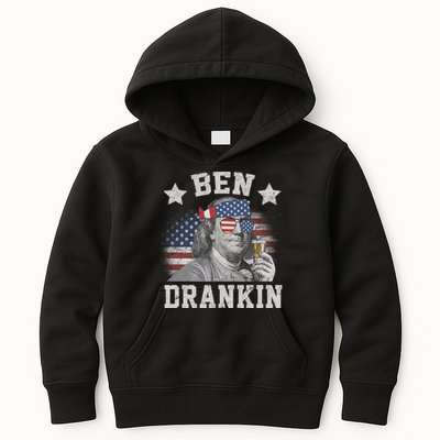 Ben Drankin Party Vintage USA Kids Hoodie