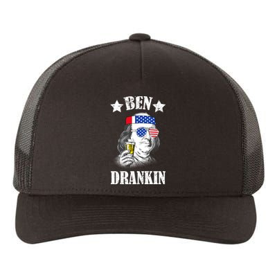 Ben Drankin USA Patriotic Yupoong Adult 5-Panel Trucker Hat