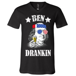 Ben Drankin USA Patriotic V-Neck T-Shirt